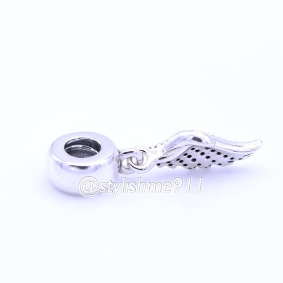 Authentic PANDORA Majestic Feathers Dangle Charm - Picture 8 of 8
